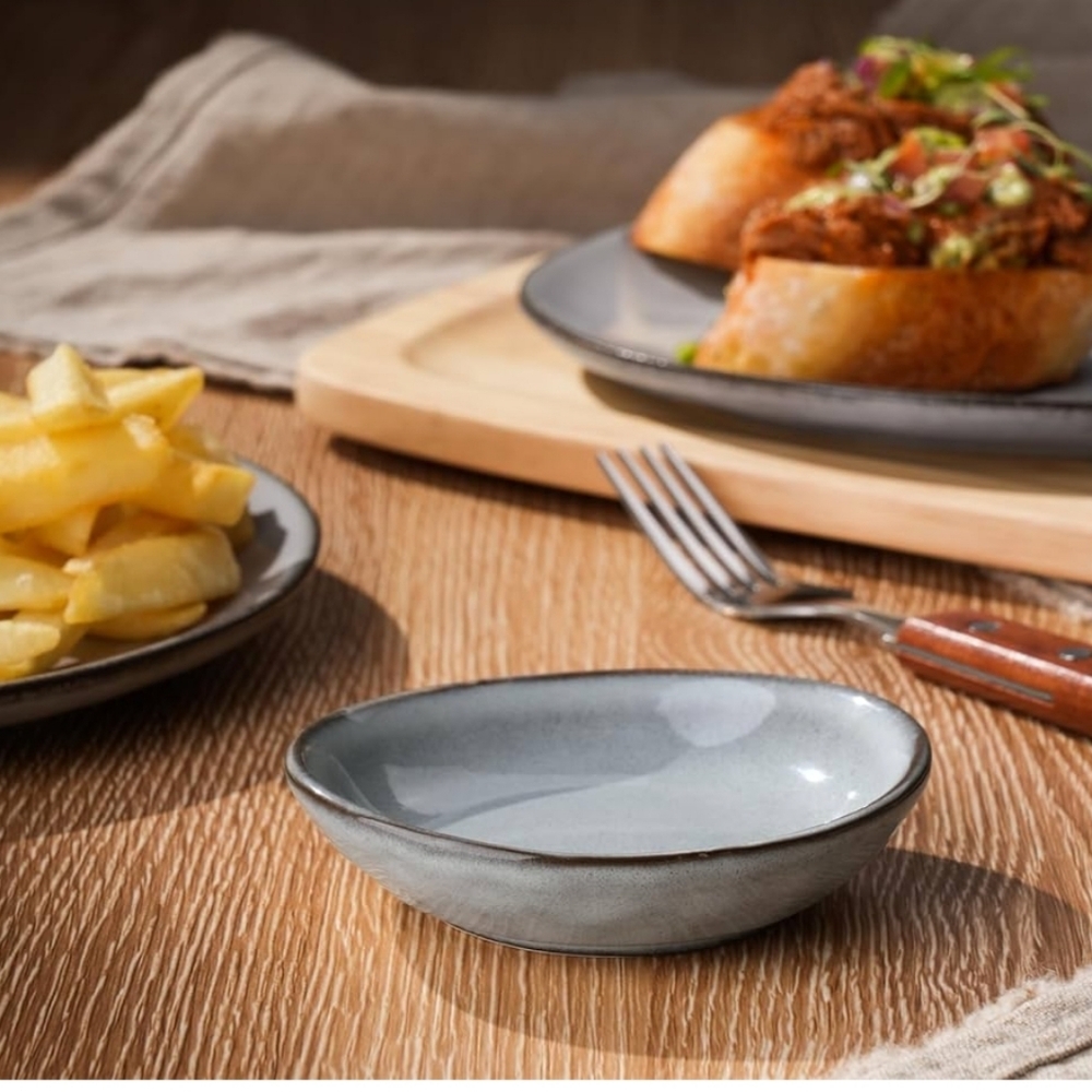 Set of Gray Ceramic Dipping Bowls New - Picture 6 of 16